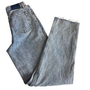Abercrombie & Fitch 90s Straight Ultra High Rise Crossover Jeans Acid Wash 28 6L